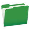 PFXR15213BGR - Double-Ply Reinforced Top Tab Colored File Folders, 1/3-Cut Tabs: Assorted, Letter, 0.75" Expansion, Bright Green, 100/Box