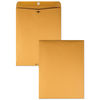 QUA37910 - Clasp Envelope, 28 lb Bond Weight Kraft, #110, Square Flap, Clasp/Gummed Closure, 12 x 15.5, Brown Kraft, 100/Box