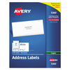 AVE5360 - Copier Mailing Labels, Copiers, 1.5 x 2.81, White, 21/Sheet, 100 Sheets/Box