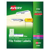 AVE5766 - Permanent TrueBlock File Folder Labels with Sure Feed Technology, 0.66 x 3.44, Blue/White, 30/Sheet, 50 Sheets/Box