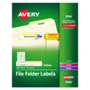 AVE5966 - Permanent TrueBlock File Folder Labels with Sure Feed Technology, 0.66 x 3.44, White, 30/Sheet, 50 Sheets/Box