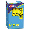 AVE07742 - HI-LITER Desk-Style Highlighters, Yellow Ink, Chisel Tip, Yellow/Black Barrel, Dozen