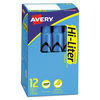 AVE24016 - HI-LITER Desk-Style Highlighters, Fluorescent Blue Ink, Chisel Tip, Blue/Black Barrel, Dozen