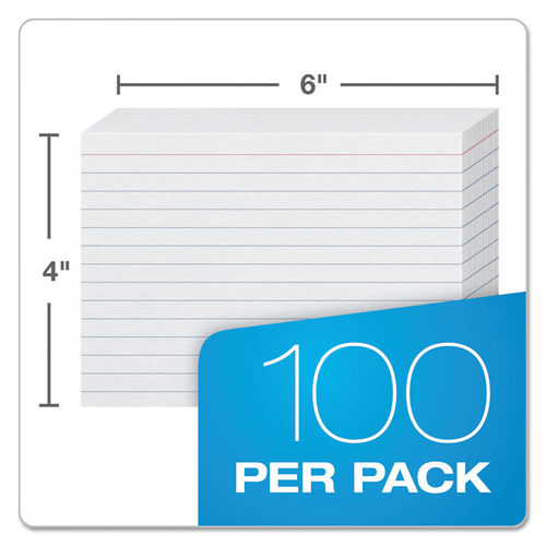 Universal Unruled Index Cards, 4 x 6, White, 500/Pack -UNV47225 