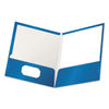 OXF51701 - High Gloss Laminated Paperboard Folder, 100-Sheet Capacity, 11 x 8.5, Blue, 25/Box