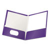 OXF51726 - High Gloss Laminated Paperboard Folder, 100-Sheet Capacity, 11 x 8.5, Purple, 25/Box