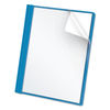 OXF55801 - Clear Front Standard Grade Report Cover, Three-Prong Fastener, 0.5" Capacity, 8.5 x 11, Clear/Light Blue, 25/Box