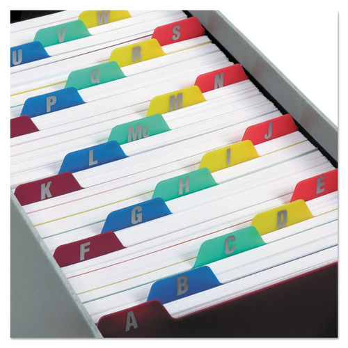 Oxford Poly Index Card Guides- A-Z or Monthly, 4x6, 5 Tab, Assorted