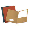 OXF78513 - Earthwise by Oxford Recycled Paper Twin-Pocket Portfolio, 100-Sheet Capacity, 11 x 8.5, Assorted Colors, 25/Box