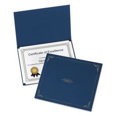 SKILCRAFT USN with no Seal Binder Award Certificate - Letter - 8. 5 x 11  - 2 - 1 Each - Navy Blue by LC Industries LCI100017