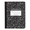 ROA77222 - Marble Cover Composition Book, Wide/Legal Rule, Black Marble Cover, 9.75 x 7.5, 60 Sheets