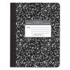 ROA77230 - Marble Cover Composition Book, Wide/Legal Rule, Black Marble Cover, (100) 9.75 x 7.5 Sheets