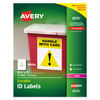 AVE6575 - Durable Permanent ID Labels with TrueBlock Technology, Laser Printers, 8.5 x 11, White, 50/Pack