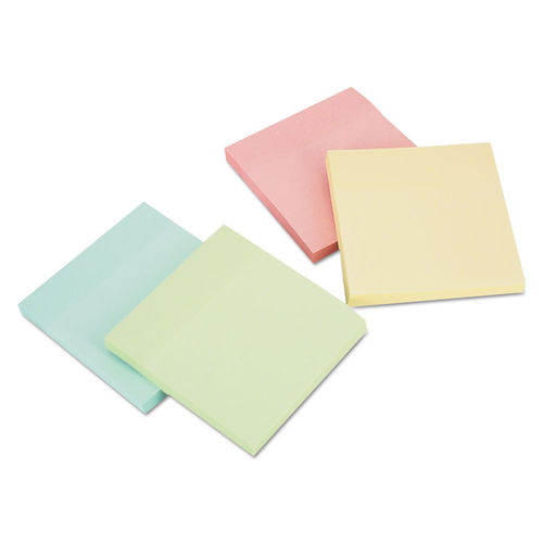 Universal Self-Stick Note Pads, 4 x 6, Lined, Assorted Pastel Colors, 100-Sheet, 5/Pk (UNV35616)