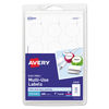 AVE05410 - Removable Multi-Use Labels, Inkjet/Laser Printers, 1" dia, White, 12/Sheet, 50 Sheets/Pack, (5410)