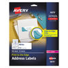 AVE6879 - Vibrant Laser Color-Print Labels w/ Sure Feed, 1.25 x 3.75, White, 300/Pack