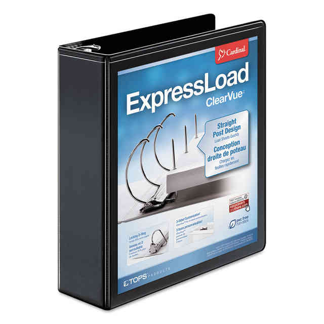 ExpressLoad ClearVue Locking D-Ring Binder, 3 Rings, 1.5 ExpressLoad ClearVue Locking D-Ring Binder, 3 Rings, 1.5