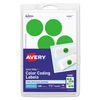 AVE05498 - Printable Self-Adhesive Removable Color-Coding Labels, 1.25" dia, Neon Green, 8/Sheet, 50 Sheets/Pack, (5498)