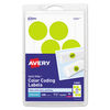 AVE05499 - Printable Self-Adhesive Removable Color-Coding Labels, 1.25" dia, Neon Yellow, 8/Sheet, 50 Sheets/Pack, (5499)