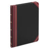 BOR21150R - Extra-Durable Bound Book, Single-Page 5-Column Accounting, Black/Maroon/Gold Cover, 10.13 x 7.78 Sheets, 150 Sheets/Book