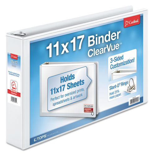 Buy White Letter Size Clear View 3-Ring Binders, 1/2 to 4 Rings, Best  Binder Pricing