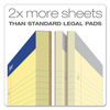 TOP20243 - Double Sheet Pads, Wide/Legal Rule, 100 Canary-Yellow 8.5 x 11.75 Sheets