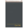 TOP20808 - Gold Fibre Steno Pads, Gregg Rule, Designer Diamond Pattern Gray/Gold Cover, 100 White 6 x 9 Sheets