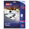 Avery(R) Tickets with Tear-Away Stubs, 1-3/4 x 5-1/2, Matte White, 200  Blank Tickets (16154)