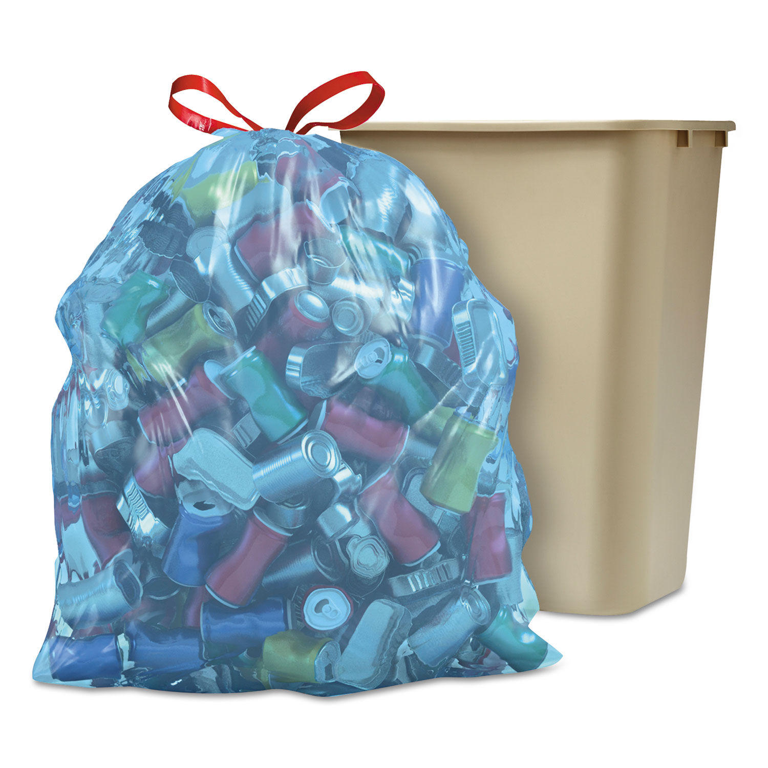 Tall Kitchen Blue Recycling Bags by Glad® CLO78542BX