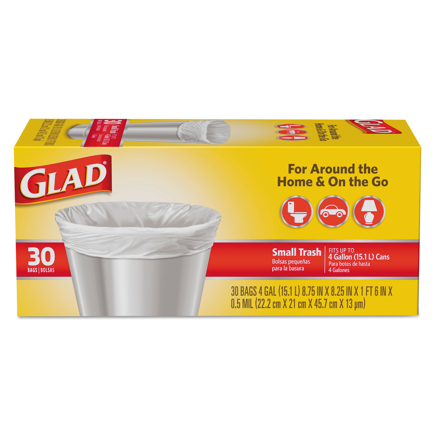 Small Flat Top Trash Bags by Glad® CLO78817EA