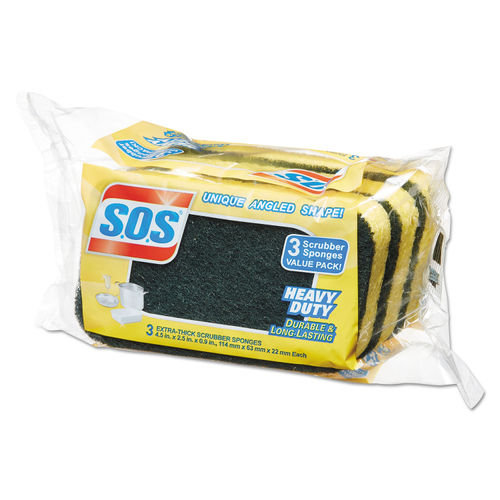 Green/Yellow Medium Duty Cellulose Scrubber Sponge (5-Per Pack)