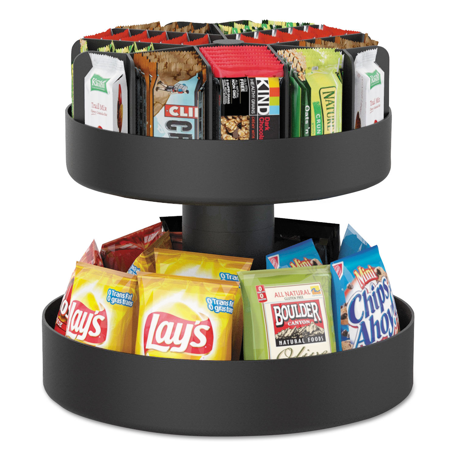 Mind Reader Supreme Lazy Suzan Condiment/snack Organizer |Black