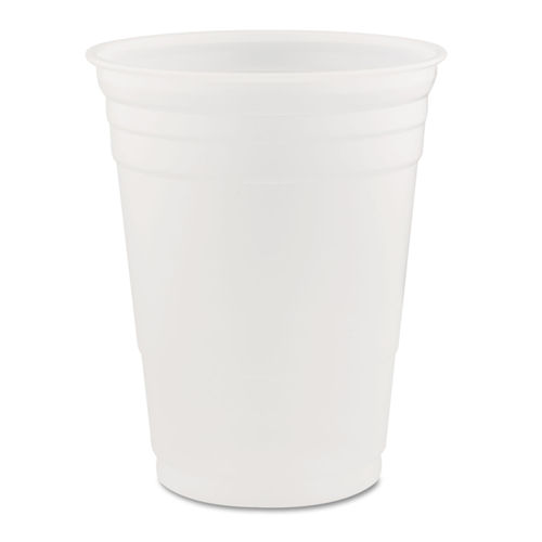 SOLO Cup Company Plastic Party Cold Cups, 16 oz, Clear, 100 pack