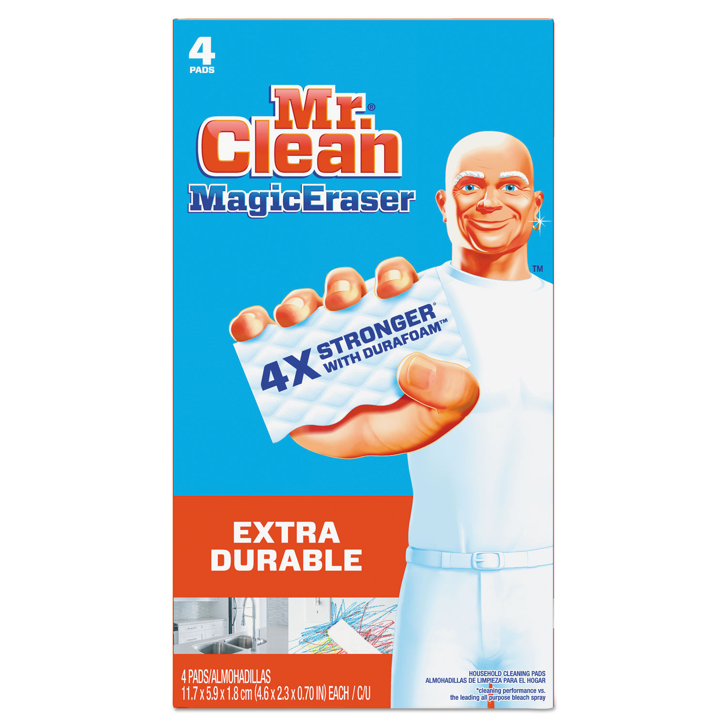 Mr Clean Household Cleaning Pads, Original, Magic Eraser - 9 pads