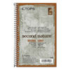 TOP74108 - Second Nature Single Subject Wirebound Notebooks, Narrow Rule, Green Cover, (80) 8 x 5 Sheets