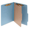 ACC16024 - Pressboard Classification Folders, 2" Expansion, 1 Divider, 4 Fasteners, Legal Size, Sky Blue Exterior, 10/Box