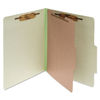 ACC16044 - Pressboard Classification Folders, 2" Expansion, 1 Divider, 4 Fasteners, Legal Size, Leaf Green Exterior, 10/Box