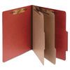 ACC15036 - Pressboard Classification Folders, 3" Expansion, 2 Dividers, 6 Fasteners, Letter Size, Earth Red Exterior, 10/Box