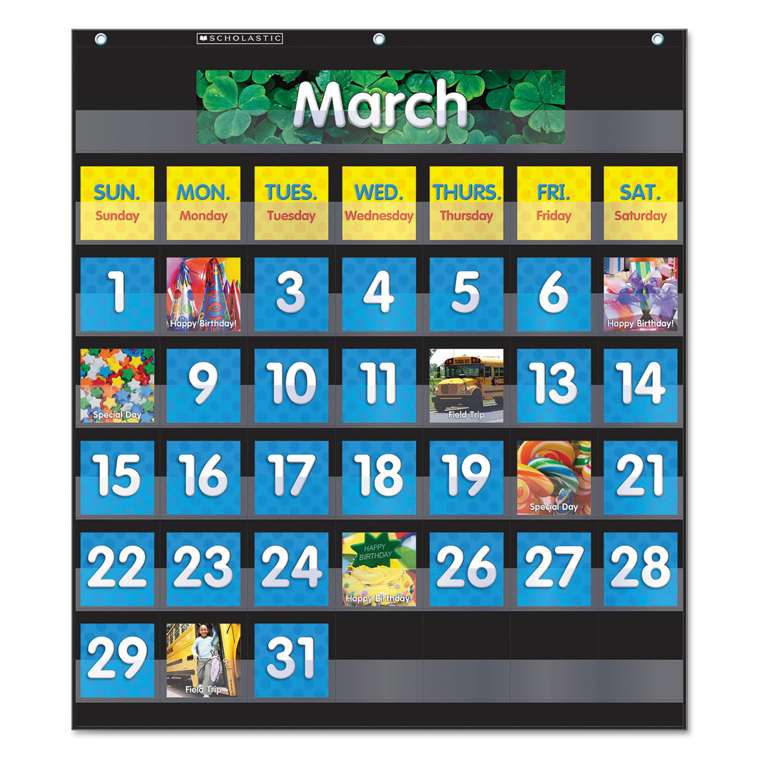 Monthly Calendar Pocket Chart by Scholastic SHS583866