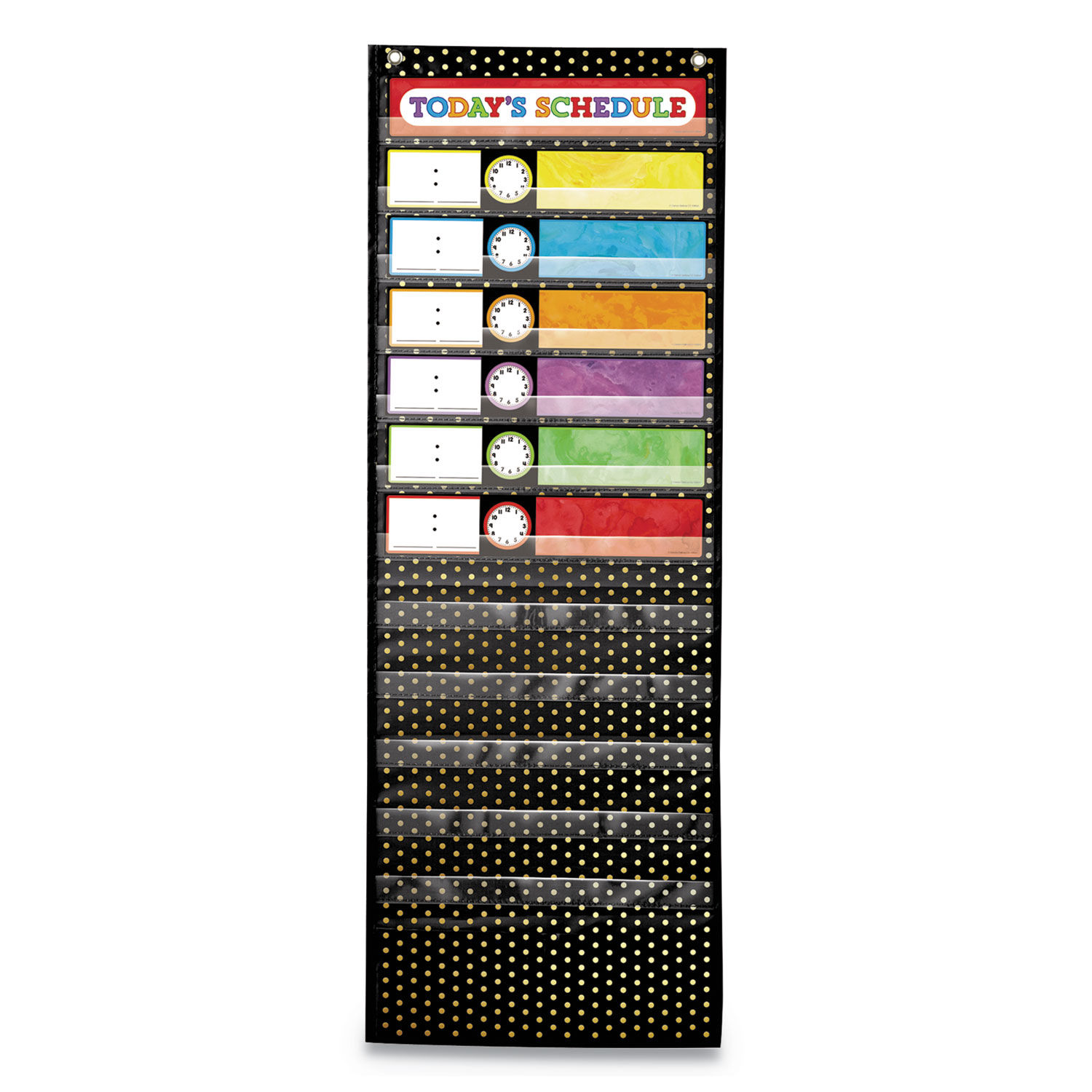 Deluxe Scheduling Black Pocket Chart