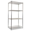 ALESW503624SR - NSF Certified Industrial Four-Shelf Wire Shelving Kit, 36w x 24d x 72h, Silver