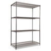 ALESW504824BA - Wire Shelving Starter Kit, Four-Shelf, 48w x 24d x 72h, Black Anthracite