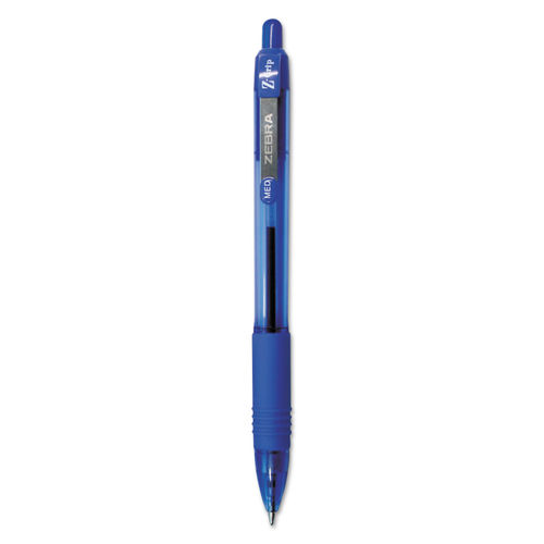 Zebra Z Grip Retractable Ballpoint Pens Medium Point 1.0 mm Clear Barrel  Black Ink Pack Of 12 - Office Depot