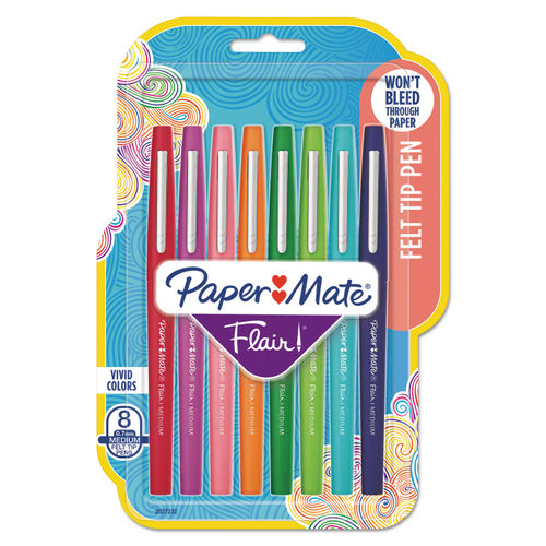 Paper Mate Flair Felt Tip Pen Set, 0.7mm, 12 Count, Size: Assorted