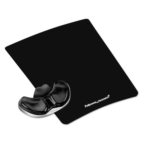 Fellowes Gel Wrist RestMouse Pad Fabric Black - Office Depot