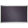 QRTB447A - Prestige Bulletin Board, Diamond Mesh Fabric, 72 x 48, Gray/Aluminum Frame