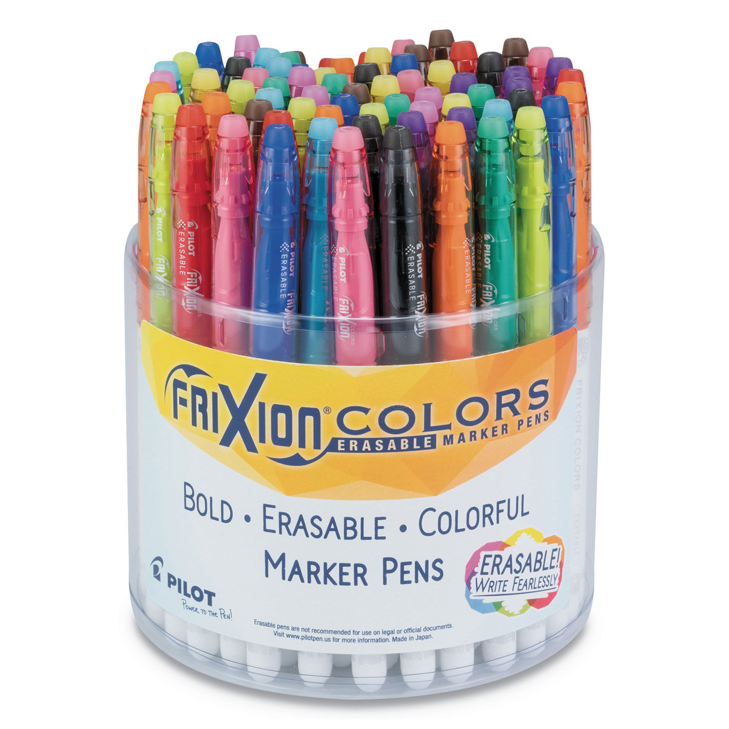 Pilot PIL41415 Purple Ink Frixion Colors Erasable Porous Point Pen Stick,  White 