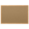 MEA85367 - Economy Cork Board with Oak Frame, 48 x 36, Tan Surface, Oak Fiberboard Frame