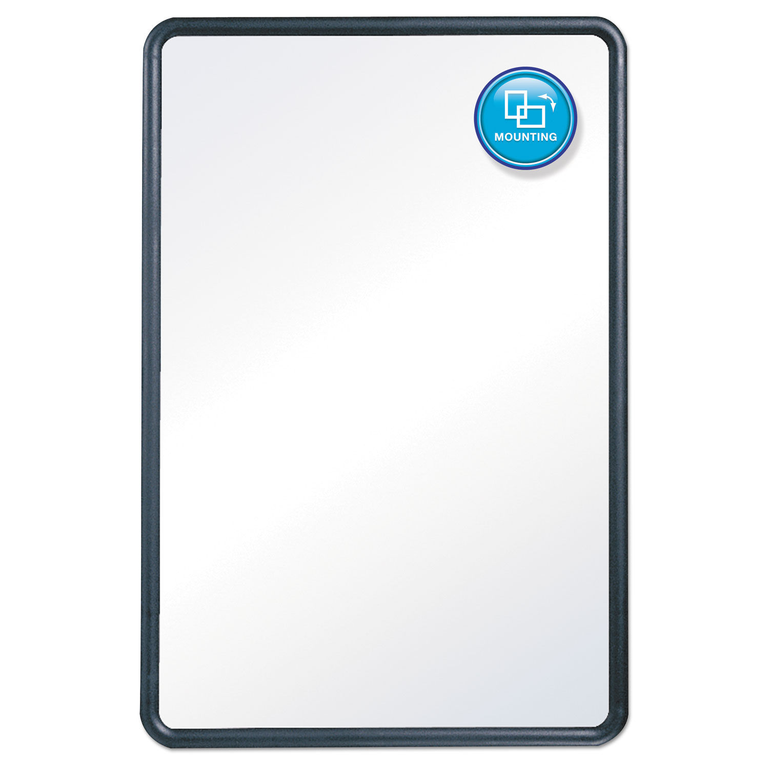 Contour Dry Erase Board, 24 x 18, Melamine White Surface, Black Plastic Frame Contour Dry Erase Board, 24 x 18, Melamine White Surface, Black Plastic Frame