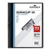 DBL220301 - DuraClip Report Cover, Clip Fastener, 8.5 x 11, Clear/Black, 25/Box